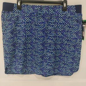 Cypress Club Women's Skort Built-in Shorts Tummy Smoothing Blue Size XL 5D048